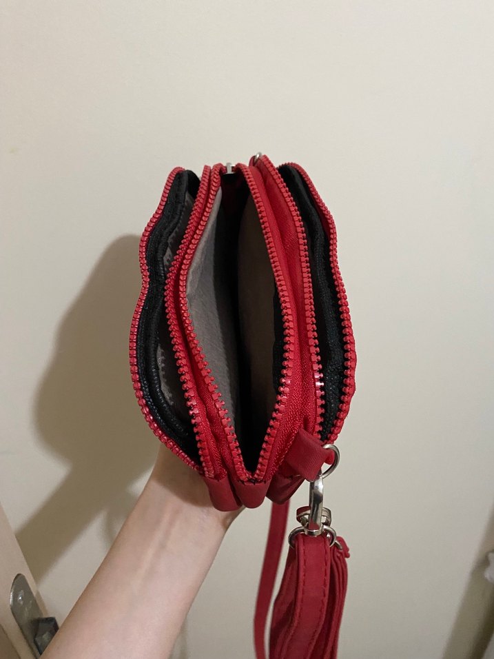 Kırmızı Minimalist Kadın Çapraz Çanta - Görsel 5