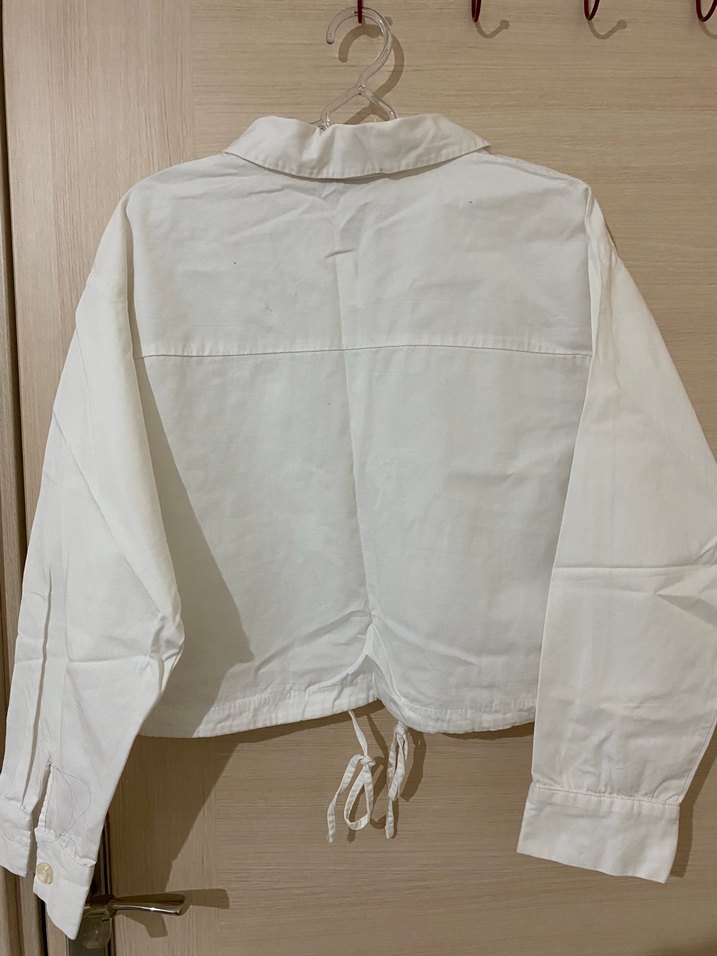 Beyaz gömlek ceket - Görsel 4