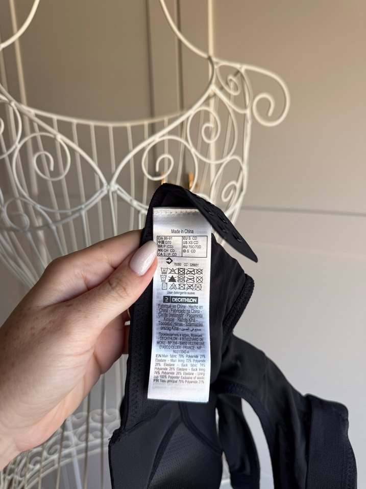 Siyah Decathlon Spor Sütyeni - Görsel 2