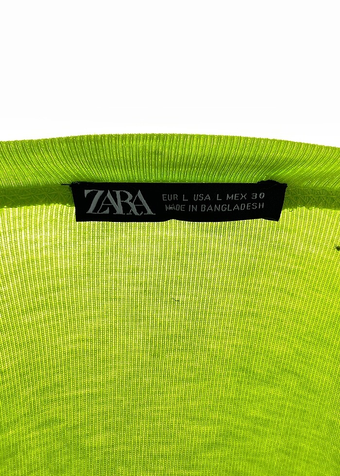 Zara Neon Yeşil Bluz - Görsel 4