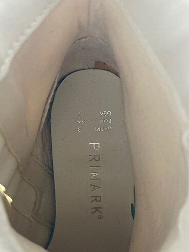 36 Beden beyaz Renk Primark Beyaz Bot