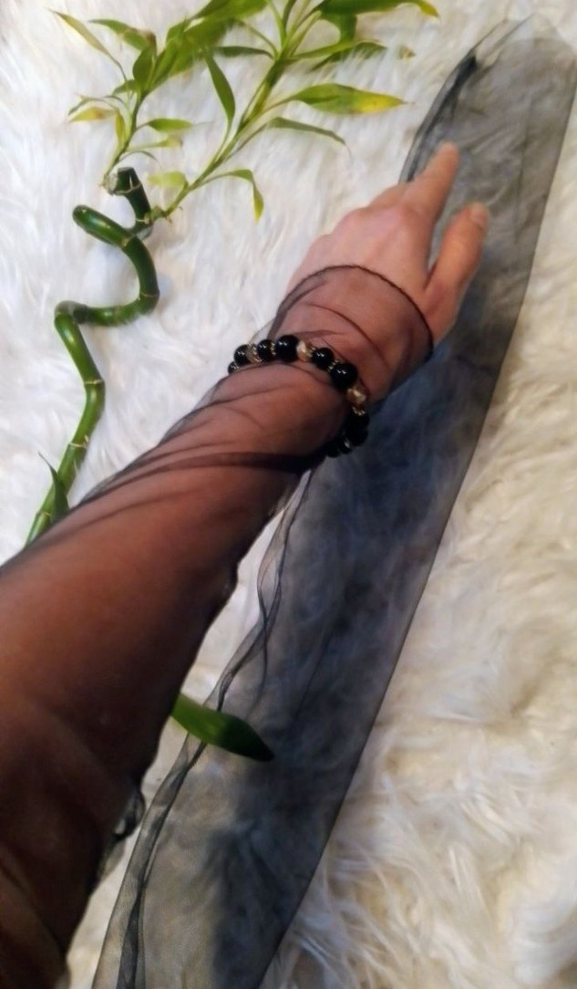 Siyah Gotik Kadın Eldiveni - Görsel 3