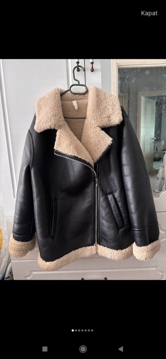 Kemer Detaylı Deri Midi Kadın Ceket - Görsel 2