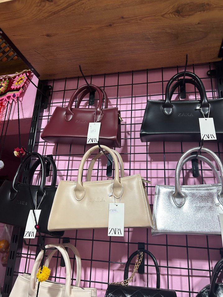 Bej Deri Kadın El Çantası - Görsel 4