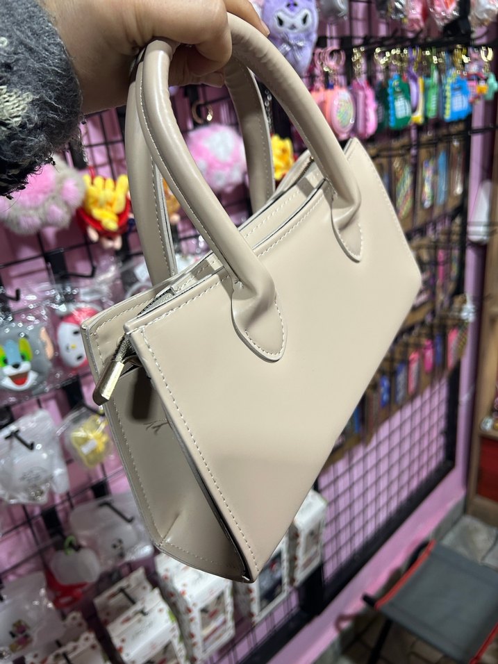 Bej Deri Kadın El Çantası - Görsel 2