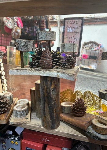 Doğal Ahşap Bohem Dekoratif Stand - Görsel 3