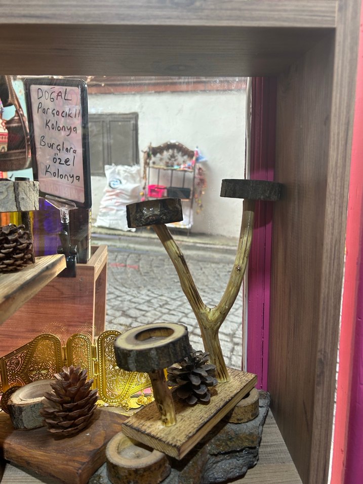 Doğal Ahşap Bohem Dekoratif Stand - Görsel 4