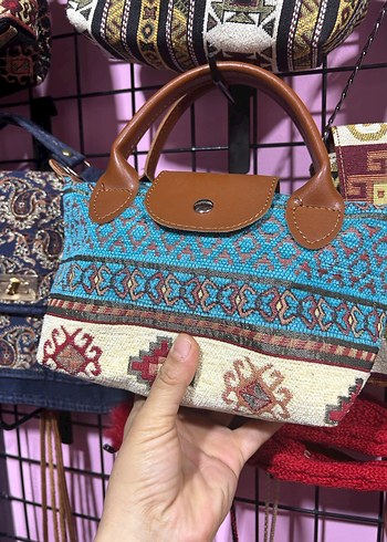 Bohem Çok Renkli Desenli Kadın Çanta - Görsel 5