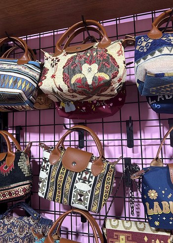 Bohem Çok Renkli Desenli Kadın Çanta - Görsel 4