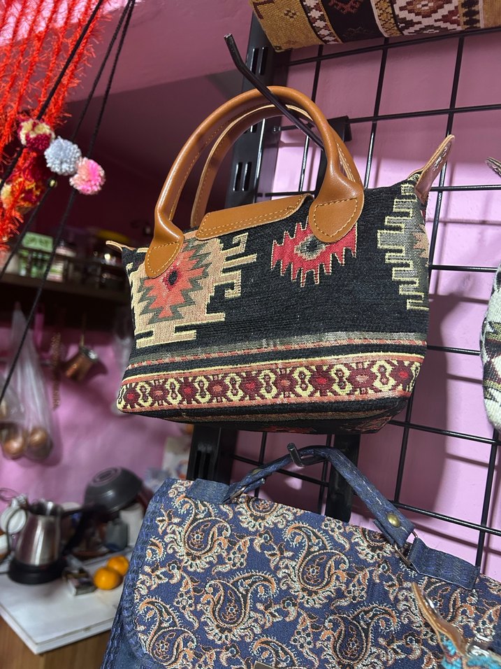 Bohem Çok Renkli Desenli Kadın Çanta - Görsel 2