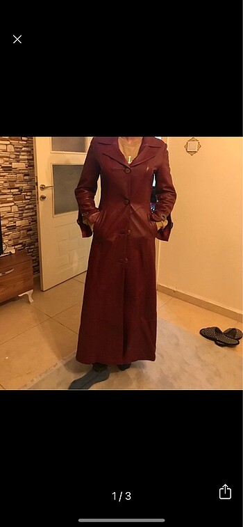 American Retro Uzun deri kaban
