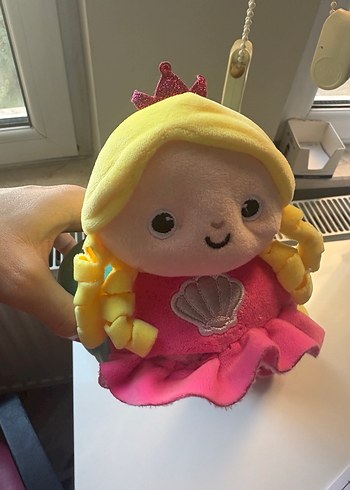 Pembe Prenses Bebek Peluş panduf - Görsel 2