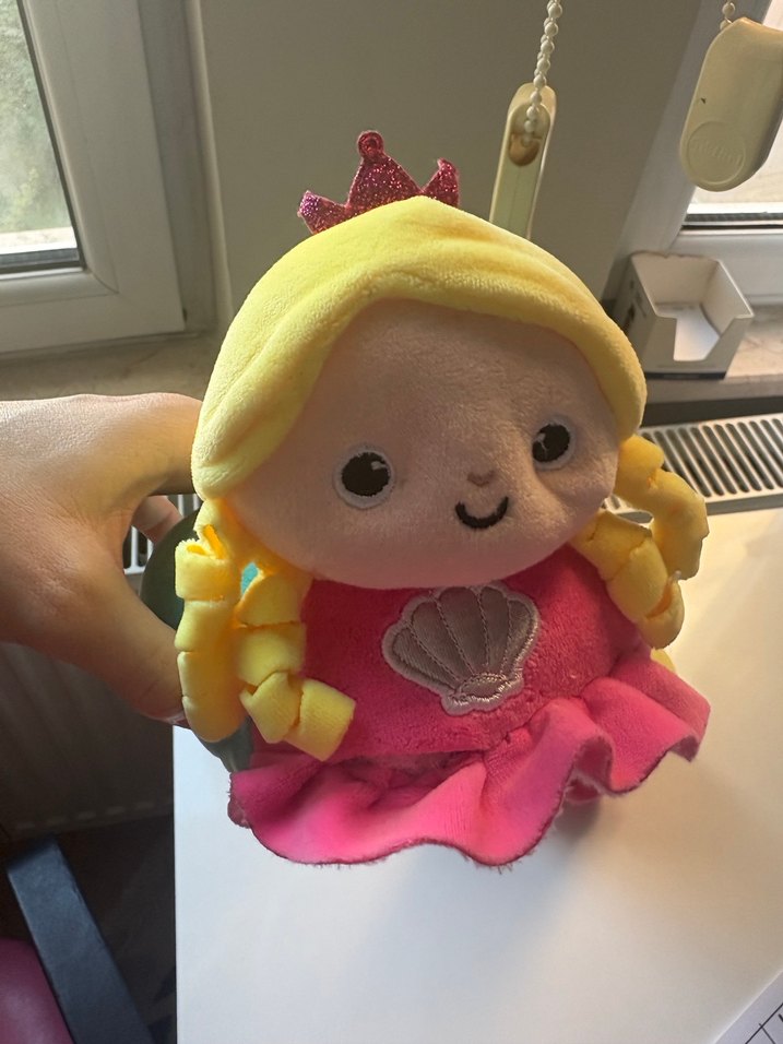 Pembe Prenses Bebek Peluş panduf - Görsel 2