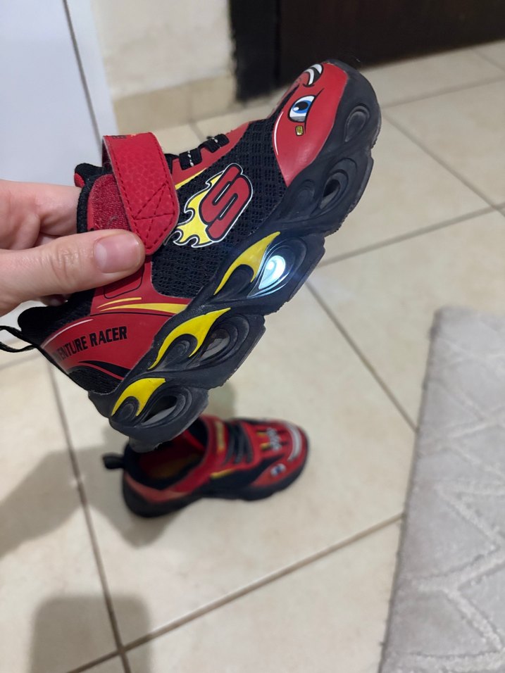 Kırmızı Erkek Çocuk ışıklı Spor Ayakkabı - Görsel 5