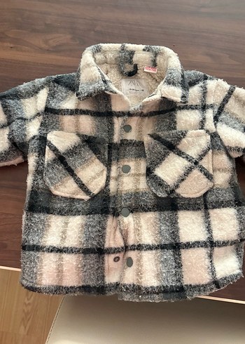 erkek çocuk  Bağlama Desenli Salaş kaban - Görsel 2