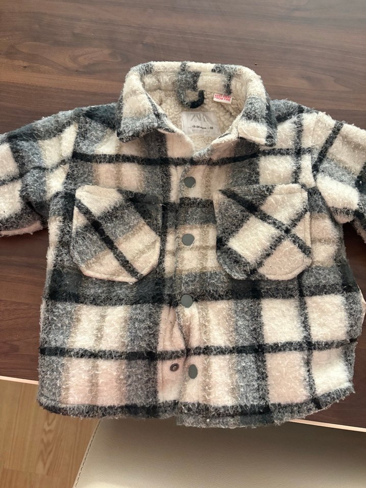 erkek çocuk  Bağlama Desenli Salaş kaban - Görsel 2