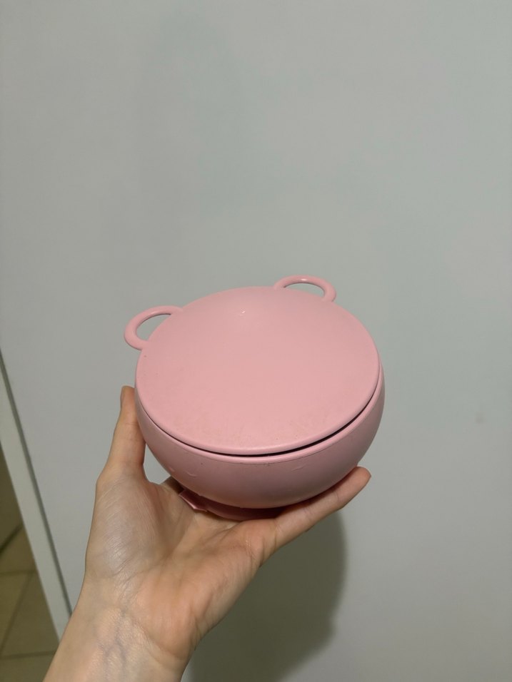 Pembe oioi  Çocuk Tabak Seti 3 lü - Görsel 5