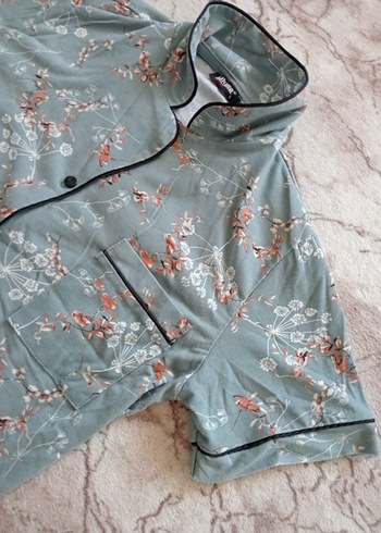 Çiçek Desenli Kadın Pijama Takımı - Görsel 5