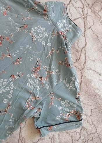 Çiçek Desenli Kadın Pijama Takımı - Görsel 9