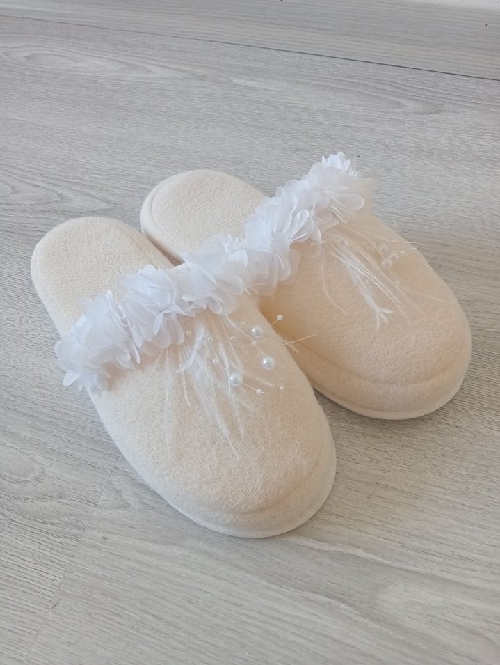 Lohusa Kadın Terlik ve Taç Seti - Görsel 4