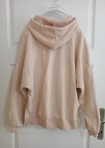 Bej Kapüşonlu Salaş Sweatshirt - Görsel 6