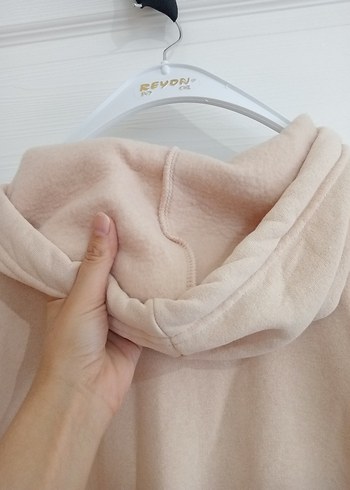 Bej Kapüşonlu Salaş Sweatshirt - Görsel 9