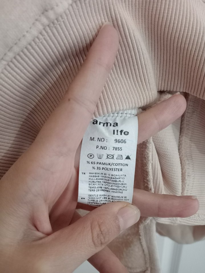 Bej Kapüşonlu Salaş Sweatshirt - Görsel 3