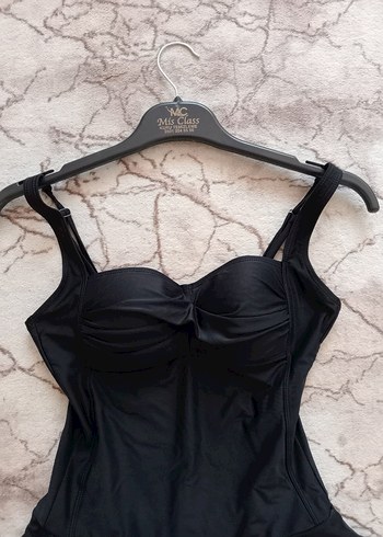 Siyah Drapeli Mini Gotik Kadın Mayo - Görsel 2