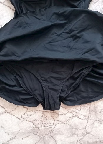 Siyah Drapeli Mini Gotik Kadın Mayo - Görsel 10