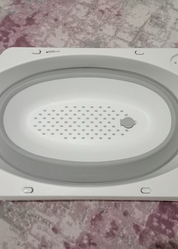 Katlanabilir Beyaz ve Gri Bebek Küveti - Görsel 10