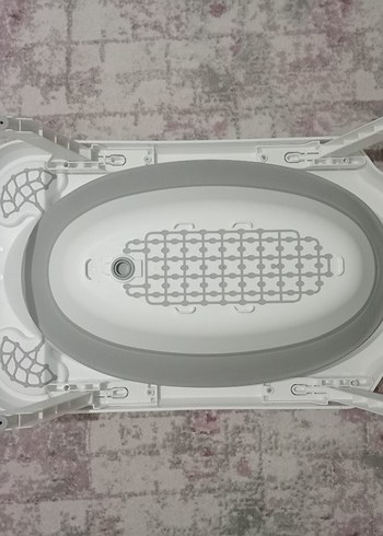 Katlanabilir Beyaz ve Gri Bebek Küveti - Görsel 6