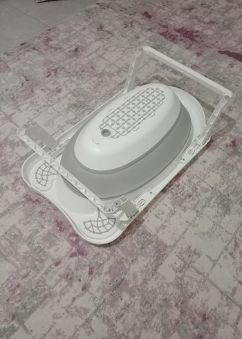 Katlanabilir Beyaz ve Gri Bebek Küveti - Görsel 7