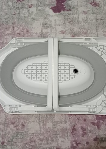 Katlanabilir Beyaz ve Gri Bebek Küveti - Görsel 9