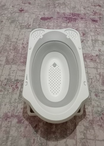 Katlanabilir Beyaz ve Gri Bebek Küveti - Görsel 3