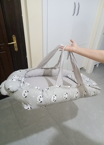 Gri Panda Desenli Bebek Uyku Minderi - Görsel 10