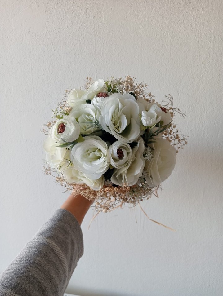 Beyaz Bohem Gelin Çiçeği - Görsel 5