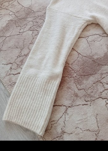 Beyaz Triko Elbise - Görsel 12