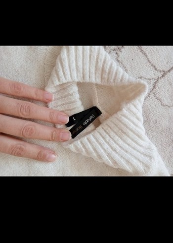 Beyaz Triko Elbise - Görsel 10