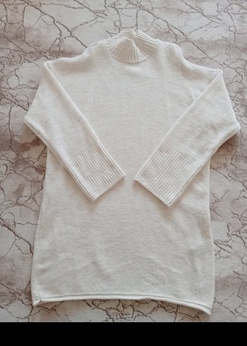 Beyaz Triko Elbise - Görsel 2