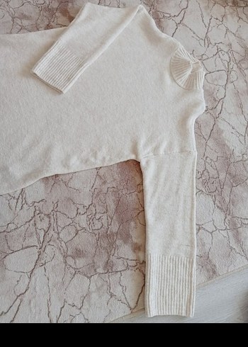 Beyaz Triko Elbise - Görsel 6