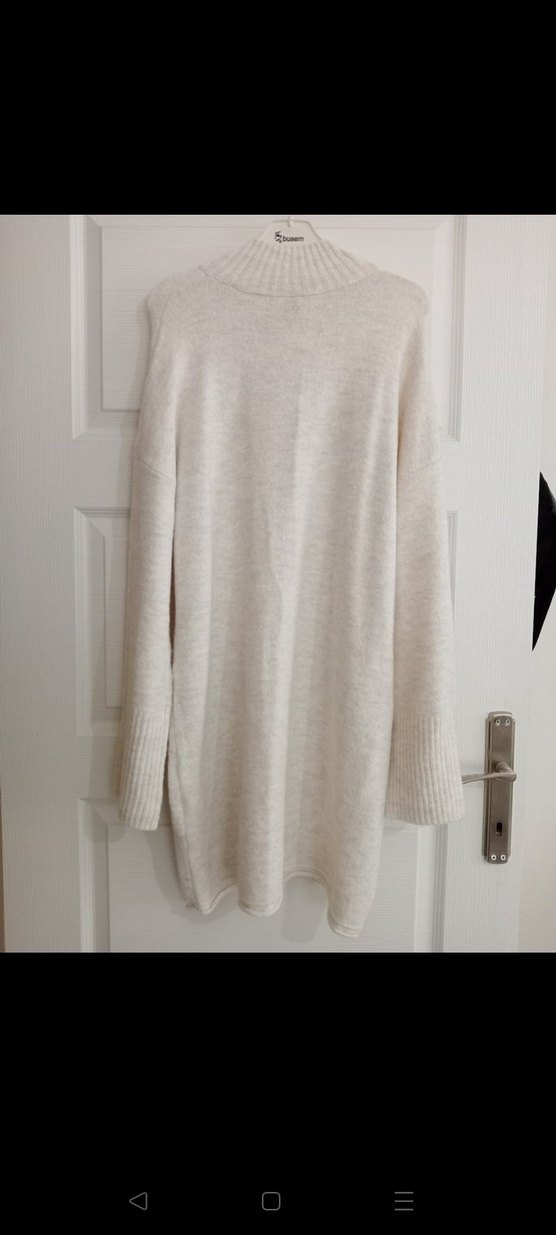 Beyaz Triko Elbise - Görsel 3