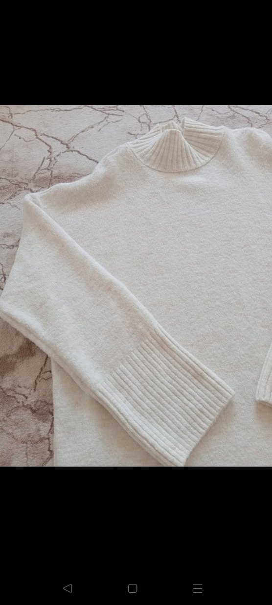 Beyaz Triko Elbise - Görsel 5