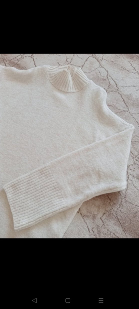 Beyaz Triko Elbise - Görsel 4