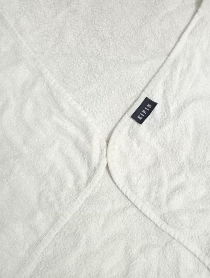 Kapüşonlu Beyaz Bebek Banyo Havlusu - Görsel 4