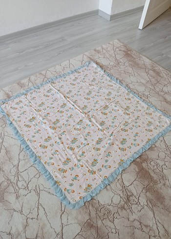 Nakışlı Çok Renkli Pastel Bebek Battaniyesi - Görsel 4