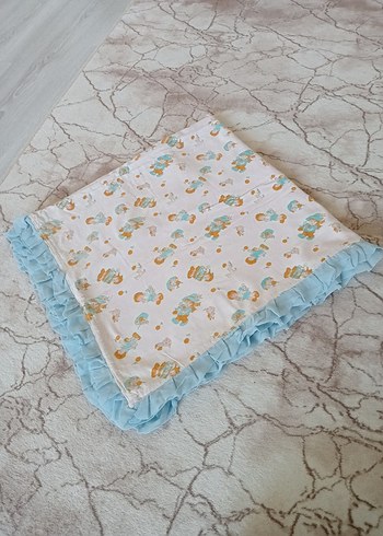 Nakışlı Çok Renkli Pastel Bebek Battaniyesi - Görsel 9