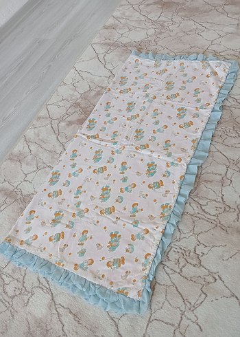 Nakışlı Çok Renkli Pastel Bebek Battaniyesi - Görsel 7