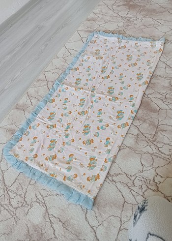 Nakışlı Çok Renkli Pastel Bebek Battaniyesi - Görsel 6