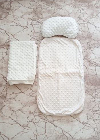 Nohut Desenli Bebek Battaniyesi, Yastık ve Minder Seti - Görsel 10