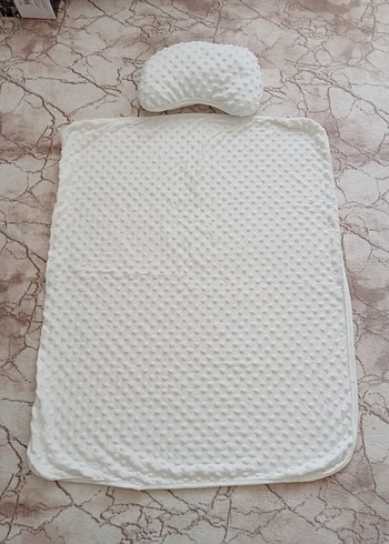 Nohut Desenli Bebek Battaniyesi, Yastık ve Minder Seti - Görsel 2